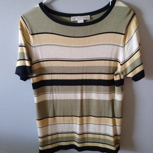 Jessica Holbrook Silk/cotton short‎ sleeve sweater/blouse M